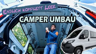 Dachhimmel amp Türverkleidung ausbauen  Camper Umbau Ducato Boxer Jumper 9Sitzer [upl. by Polk]