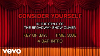 Oliver  The Musical  Consider Yourself Karaoke [upl. by Notgnirrab]