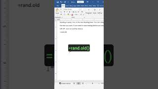 Three simple ways to get default text in Microsoft Word  MS word hidden feature shorts viral [upl. by Nitz455]