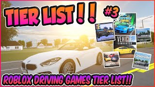 ROBLOX Driving GAMES TIER LIST 3  ROBLOX [upl. by Anaujat]