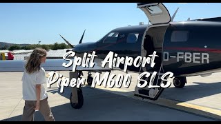 Piper M600 SLS Takeoff in Split Unser Flugabenteuer amp Die Highlights des Flughafens [upl. by Ailen]