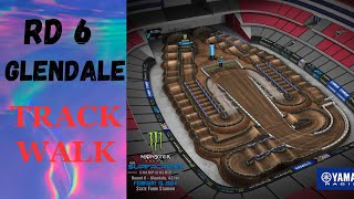 Rd 6 Glendale Supercross  Lap Around The Track [upl. by Nimrahc]