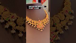 Latest design gold laxmi stone necklace shorts ytshort gold music [upl. by Nodmac]