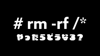 「rm rf 」やったらどうなる？ [upl. by Leahcimed]