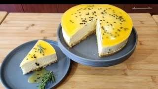 How to make No Bake PassionfruitGranadilla Jelly Cheesecake [upl. by Galitea]