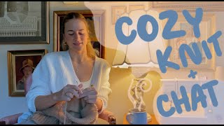 cozy knit amp chat  get to know me working as an artist need book recs [upl. by Lipps]