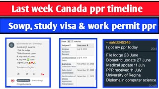 Last week important ppr timeline Todays ppr request timeline canada  Latest Canada PPR [upl. by Araec442]