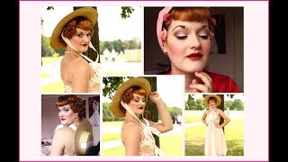 Chatty GRWM British Belles Pinup in the Park  Vintage Makeup Brushout Outfit amp VlogReview [upl. by Pironi538]