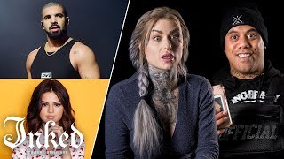 Tattoo Artists Guess Celebrity Tattoos  Tattoo Artists Answer [upl. by Akyssej]