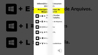 Atalhos do Windows 10  11  Teclas de atalho para concursos  Informática para Concursos 2024 [upl. by Ellwood727]