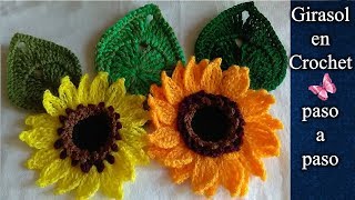 GIRASOL en crochet PASO A PASO [upl. by Willow457]