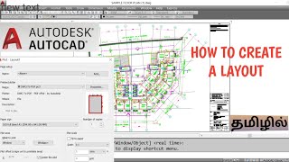 How to create Layout with title block in AutoCAD Tamil [upl. by Uzzial]