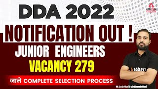 DDA JE Recruitment 2022  DDA JE Vacancy  279  Complete Information [upl. by Eentihw]