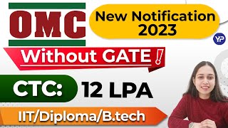 OMC JE Recruitment 2023  Freshers  Without Gate  OMC Notification  OMC Vacancy  Govt Jobs [upl. by Avon]