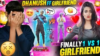 💥👑Dhanush FF Gamer ⚡ VS 🎂My Girlfriend💖Face Reveal  🏆1 vs 1 💥Onetap🔥in Telugu Dhanush FF Gamer [upl. by Misty154]