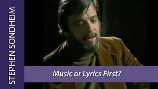 STEPHEN SONDHEIM which comes first the MUSIC OR LYRICS 1977 [upl. by Acirederf]