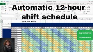 How to make an automatic 12hour shift schedule [upl. by Leirza658]