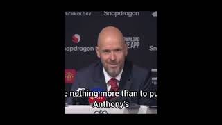 Ten hag press conference after getting sacked 😂shorts football tenhag [upl. by Andrus]