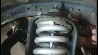 Tacoma Coil Over Shock Disassembly without a Spring Compressor [upl. by Ppilihp8]