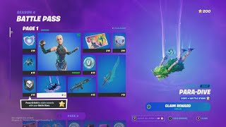 How to get ParaDive Contrail in Fortnite  Battle Pass Rewards Page 1 [upl. by Hoo]