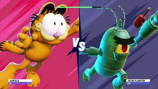 Nickelodeon AllStar Brawl 2 Gameplay GARFIELD vs MECHA PLANKTON Funny Gameplays for Kids [upl. by Wendie388]