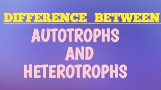 Difference between Autotrophs and Heterotrophs sciencedifferences [upl. by Carmelle]