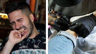 People Get Tattoos In Extremely Painful Areas [upl. by Mhoj483]