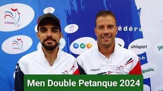 FRENCH PETANQUE CHAMPIONSHIP MENS DOUBLES 2024  Rizzi Rocher vs FELTAIN LECLEACH [upl. by Ddahc]