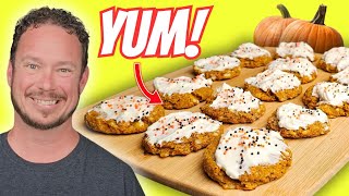 EASY Keto Pumpkin Cottage Cheese Cookies  Keto Fall Recipes [upl. by Burd]