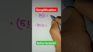 Solve factorial Problem simplification factorialssimplification maths mathematics reasoning [upl. by Lyn558]