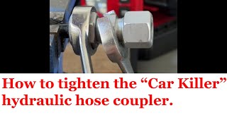 Mercedes R230 quotCar Killerquot Hydraulic Hose Coupler How to tighten it [upl. by Craven]