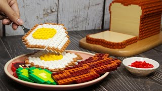 LEGO Howls Moving Castle BREAKFAST Egg amp Bacon  Lego Cooking Food ASMR [upl. by Atisusej648]