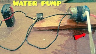 water pump Homemade water pump use in DC motor and 9 volt battery x [upl. by Arze627]