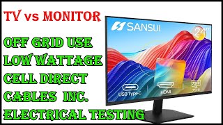 24quot Monitor To Cell Phone Hookup  For Off Grid Use  SANSUI ES24F1 [upl. by Helve]