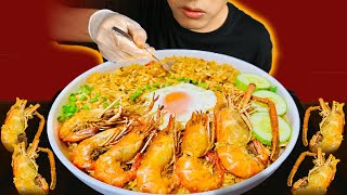 ASMR Eating  Spicy Fried Rice With Shrimps [upl. by Dragoon18]