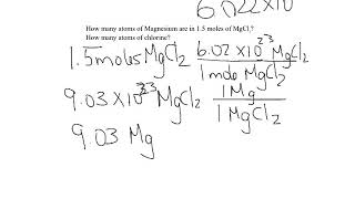 Converting Moles to Atoms [upl. by Bridie]