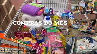 COMPRAS DO MÊS NO ATACADÃO  MOSTREI VALORES 🛒 💰 [upl. by Elokkin]