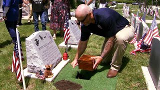 Marine Dog Gets Military Funeral After 400 Combat Missions [upl. by Hax]