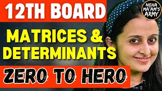 12th BOARDS MATRICES amp DETERMINANTS  CBSE BOARDS MATH  NEHA AGRAWAL cbse cbseboard nehaagrawal [upl. by Batista]