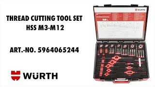 Thread Cutting Tool Set HSS M3M12  wwwwurthcouk [upl. by Eseilanna]