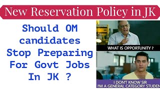 New Reservation Policy of JampK  20 Percent Reservation to ST  Where will OM candidate go  KAS2024 [upl. by Aneelas]