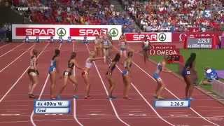 Increíble remate de Floria Guei Francia 4x400 en Zurich 2014 [upl. by Vaas]