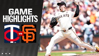 Twins vs Giants Game Highlights 71424  MLB Highlights [upl. by Ellita879]