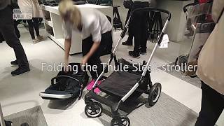 How to fold and unfold the Thule Sleek stroller  MadeForMums 2018 [upl. by Keligot303]