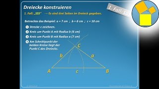 Dreiecke konstruieren 1  SSS  Rueff Musik [upl. by Otter]