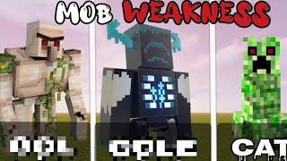 All Minecraft mobs and there weaknesses  Minecraft all mobs weaknesses in one video [upl. by Nyleaj]