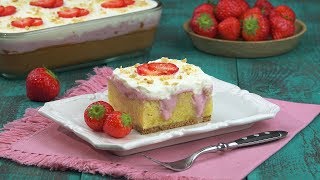 Erdbeerkuchen der besonderen Art ein Erdbeer PokeCake Rezept [upl. by Nosliw]