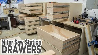 Miter Saw Station Storage Drawers  195 [upl. by Westfall]