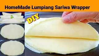 LUMPIANG SARIWA WRAPPER RECIPE  HOMEMADE FRESH LUMPIA WRAPPER  DIY Fresh Lumpia Wrapper [upl. by Herb]