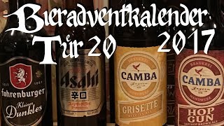 Bieradventkalender Tag 20 Kleines Dunkles  Asahi Super Dry  Grisette  Hop Gun BiV 98 [upl. by Ahseenat605]